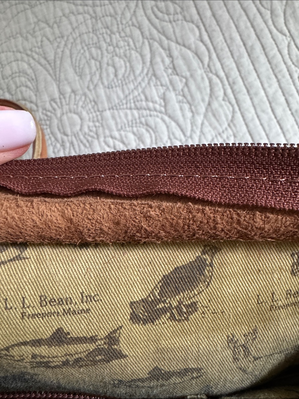 L.L. Bean Woven Leather Tote in Cognac - Picture 11 of 13